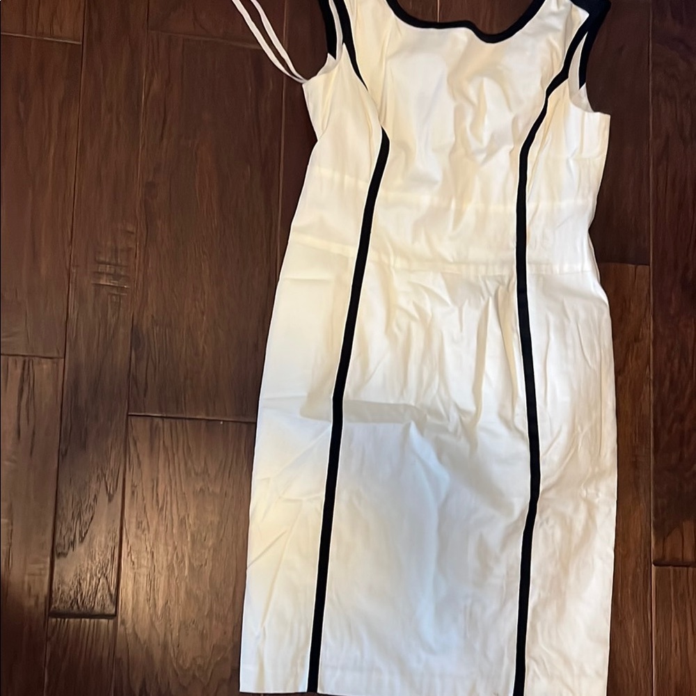 Elegant White and Black Dress